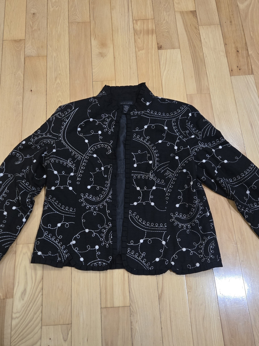 Silk Land Women's Silk Paisley Jacket Size XL